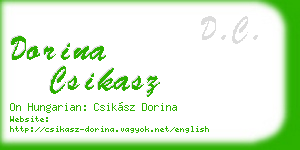 dorina csikasz business card