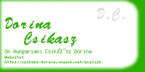 dorina csikasz business card